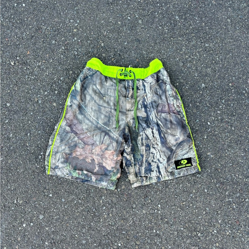 Y2K Mossy Oak Real Tree Camo Board Shorts Swim Trunks